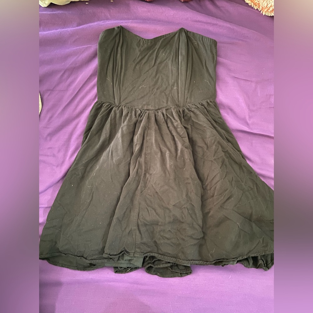 Black corset top short dress